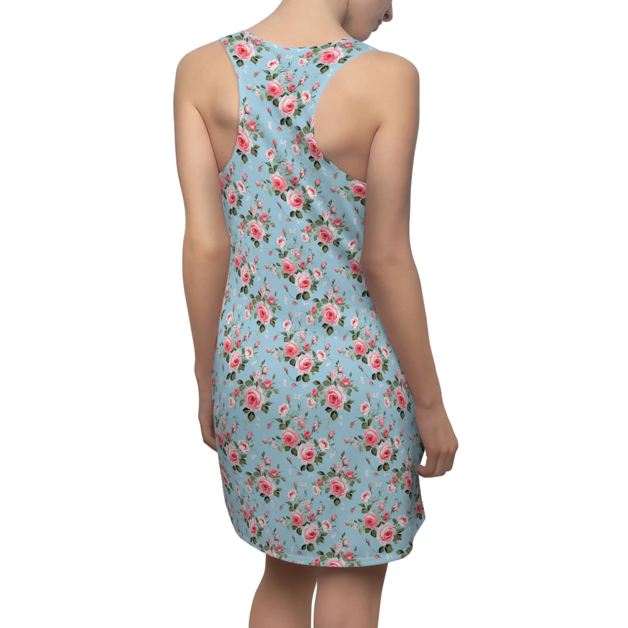 Women's Printed Racerback Dresses - Sporty Fit for Summer