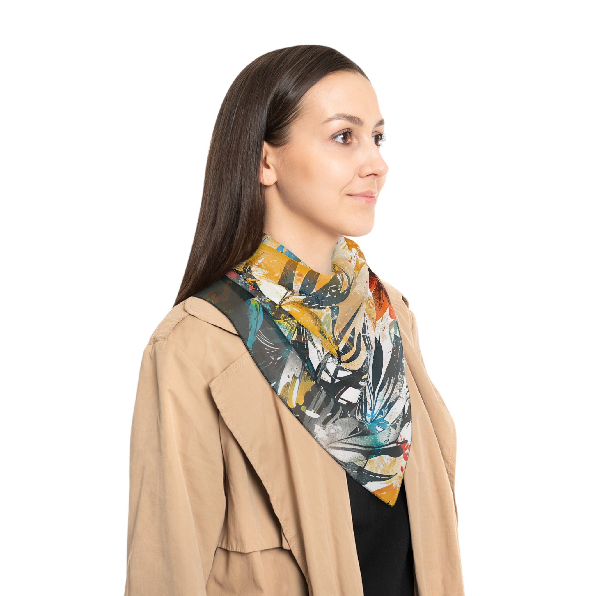 Floral Print - Poly Scarf