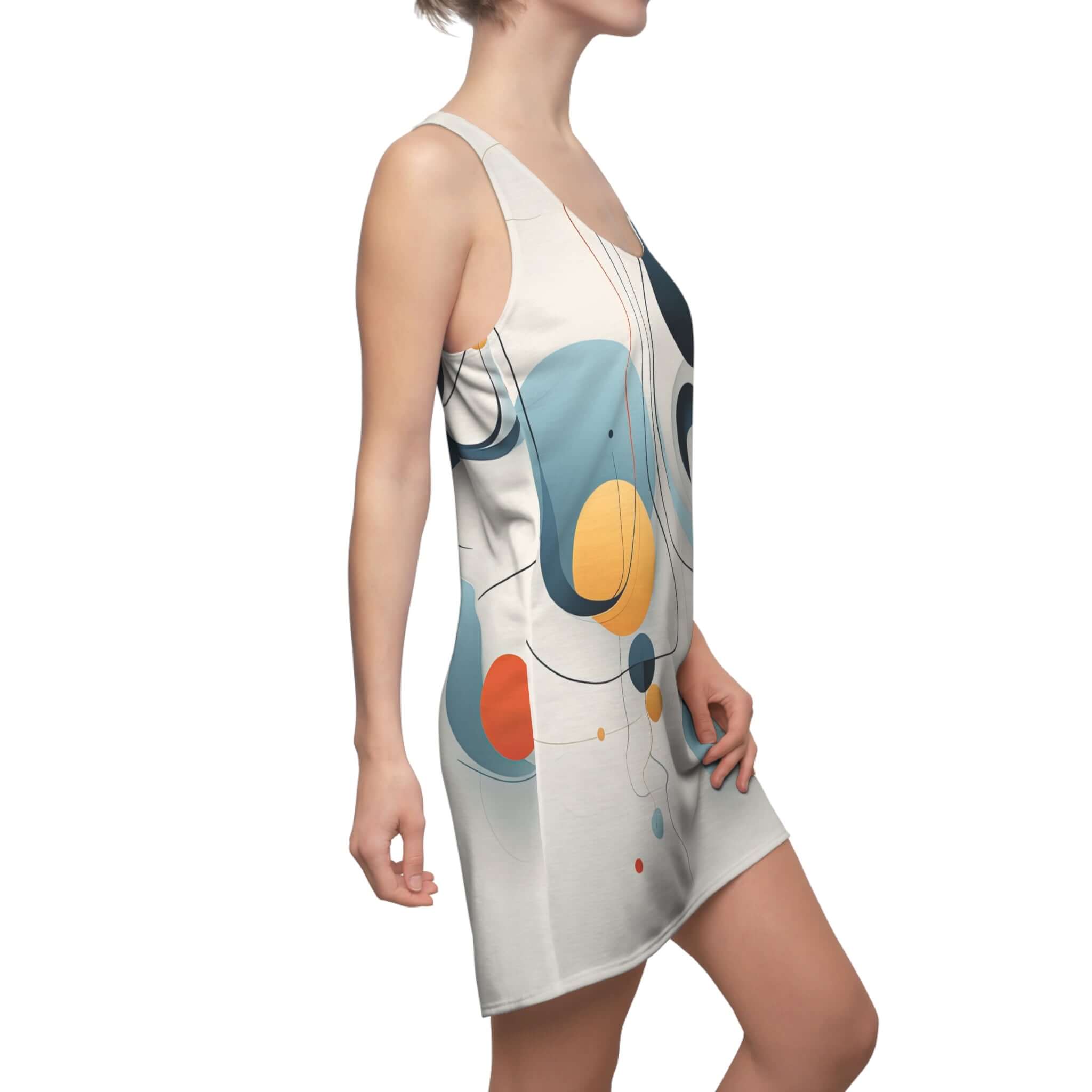 Whimsical abstract - Women's Cut & Sew Racerback Dress (AOP)