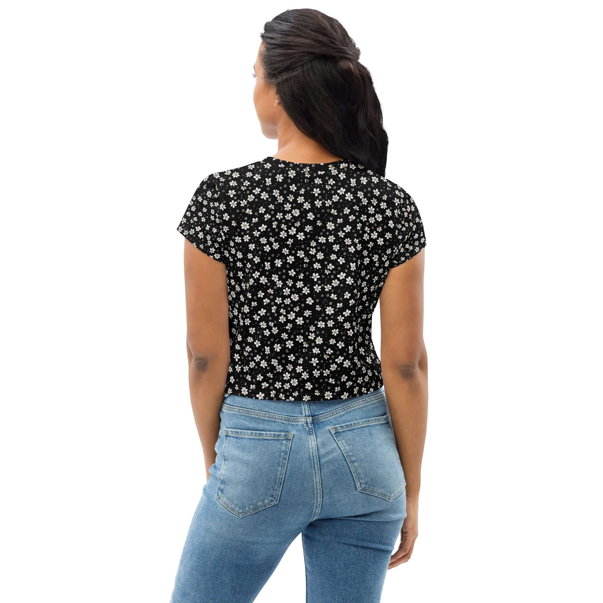 Petals Power Crop Tee | Embrace Floral Strength - StylzHub