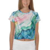 Vibrant waves - AOP Crop Tee | Make a Splash - StylzHub