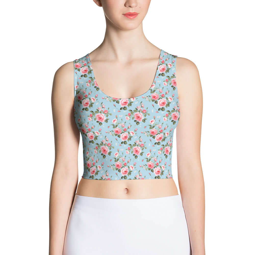 Trendy Rose Passion: Women's AOP Crop Top | StylzHub