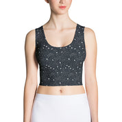 Sassy Summer: Women's AOP Crop Top - Black | StylzHub