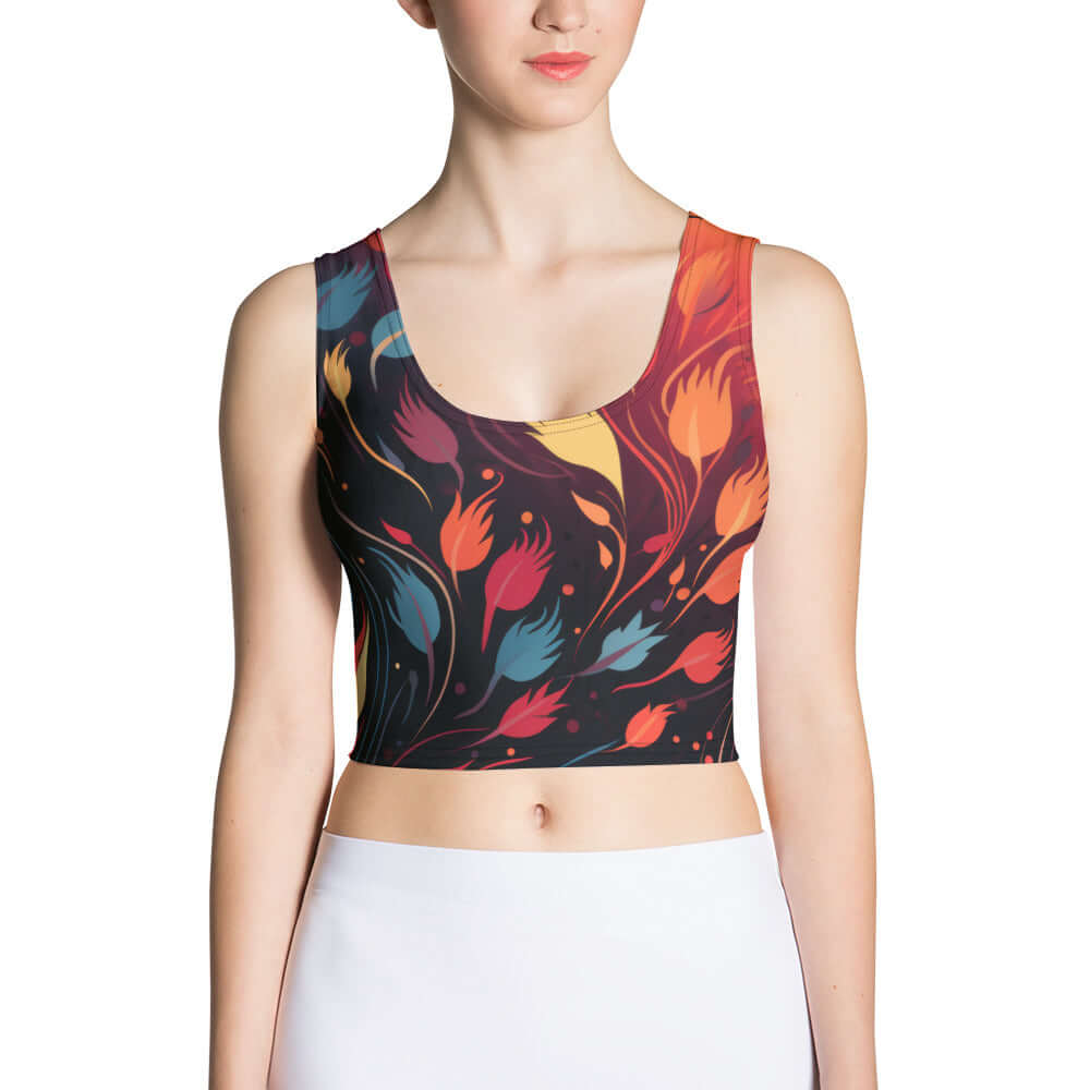 Vivid Abstraction - AOP Crop Top