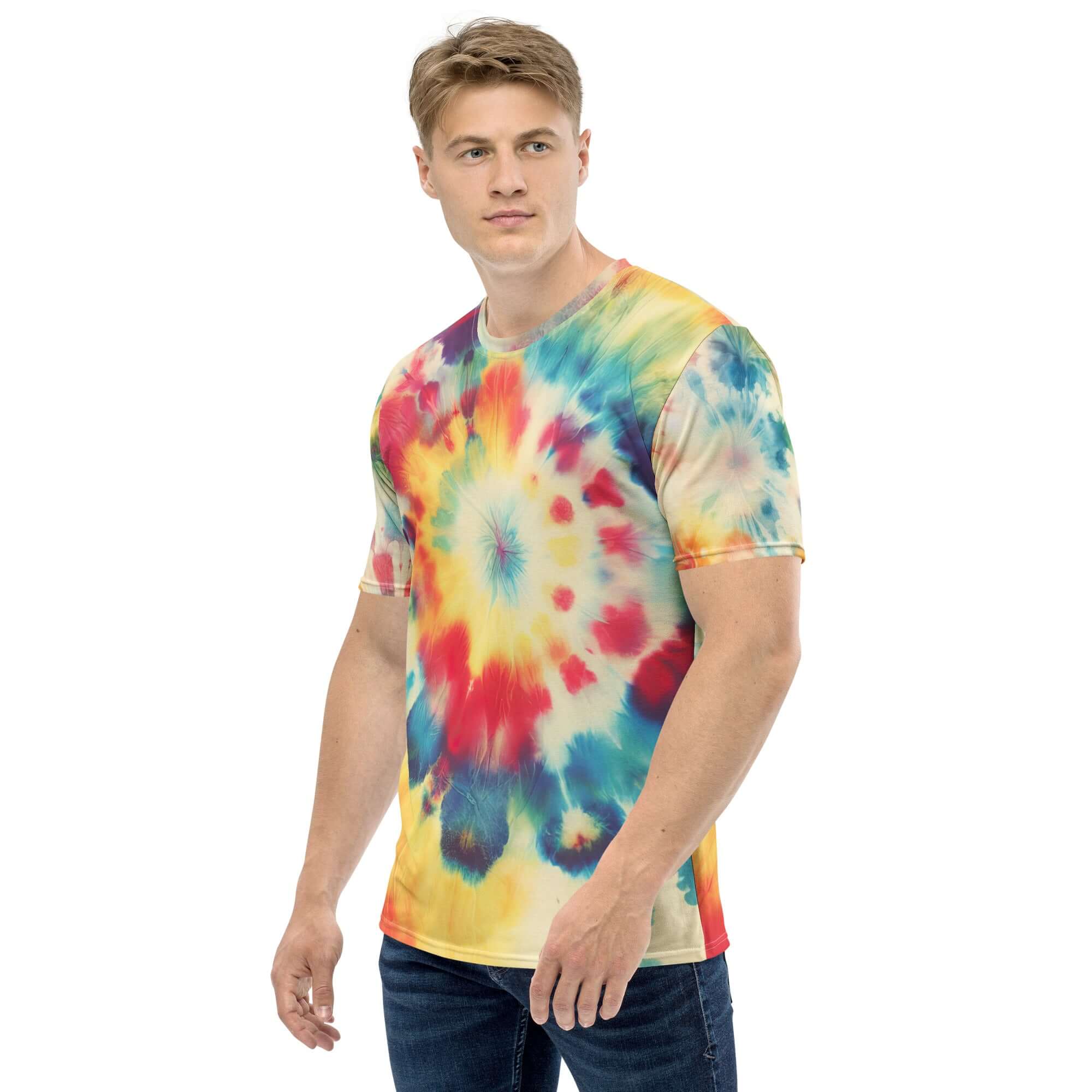 Eclectic Elegance: All-Over Print T-shirt for Men