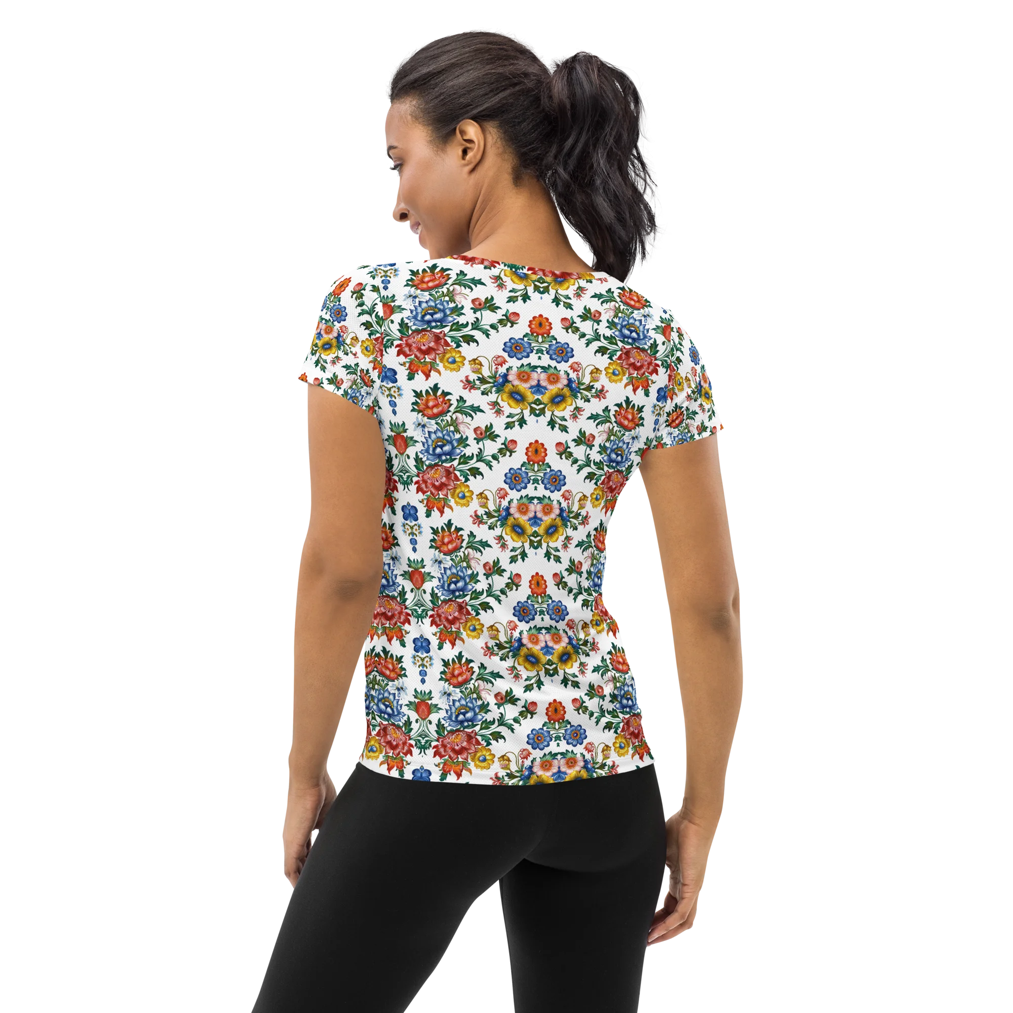 Folk art florals - Athletic T-shirt