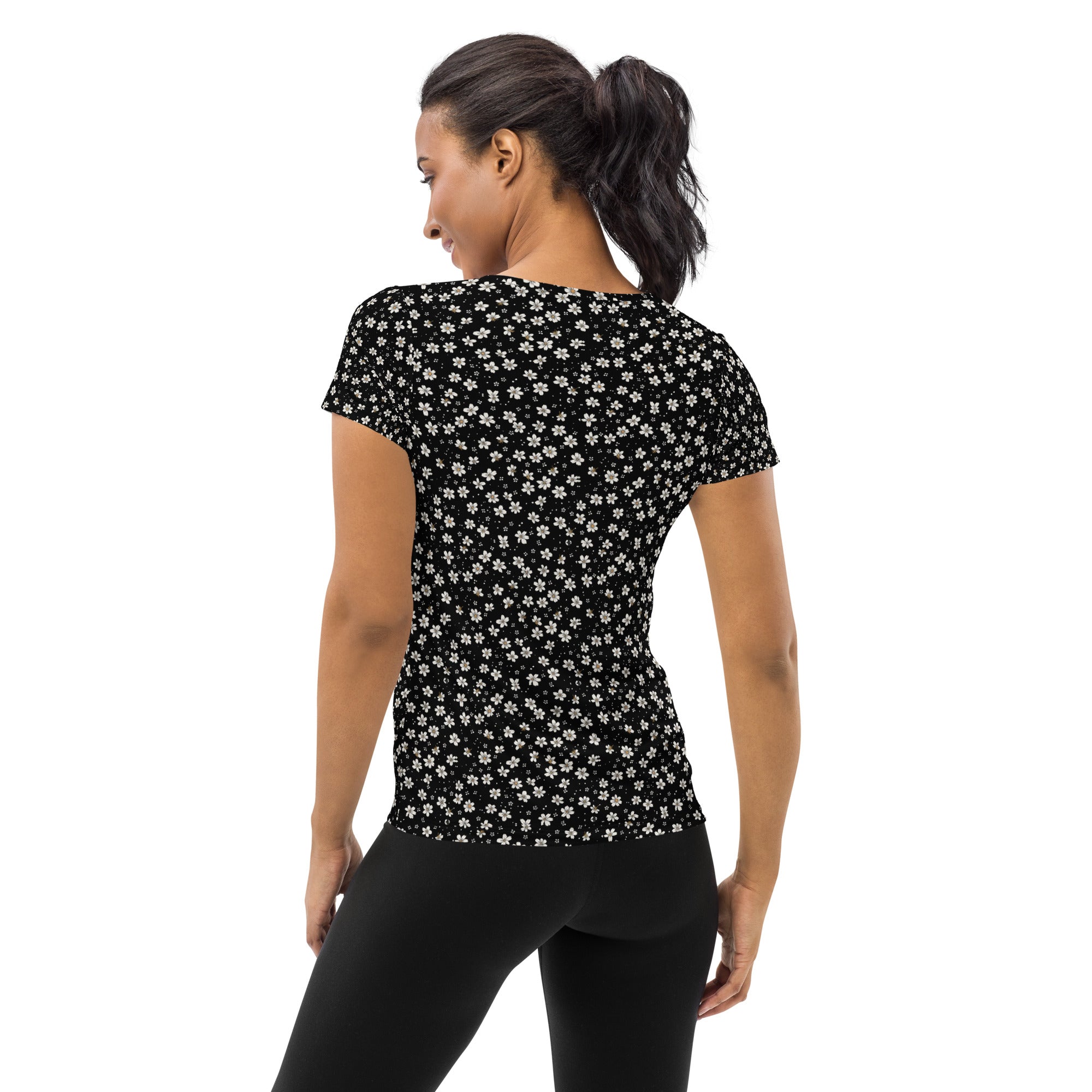 Floral Flair Fitness Athletic T-shirt