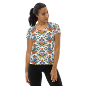 Folk art florals - Athletic T-shirt