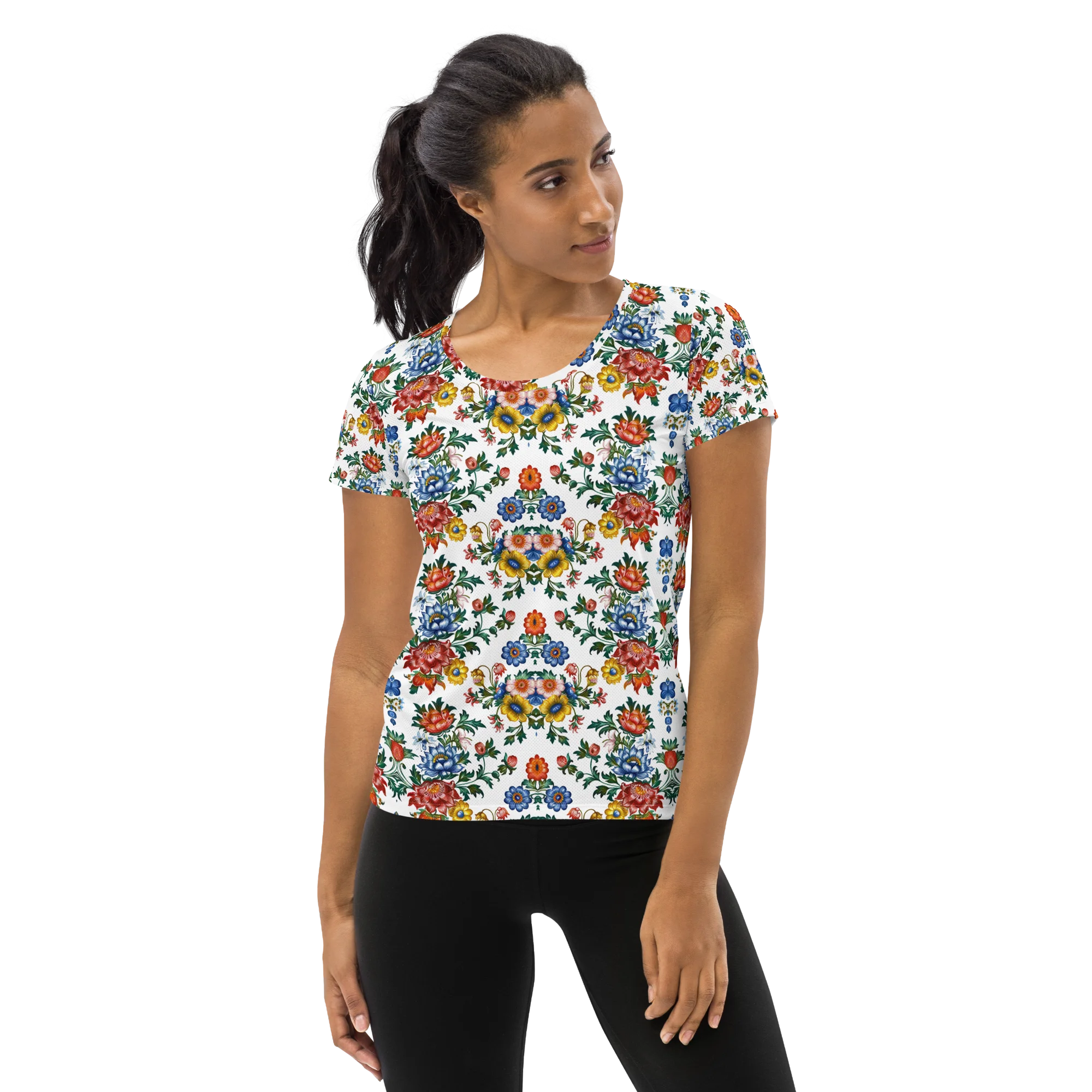 Folk art florals - Athletic T-shirt