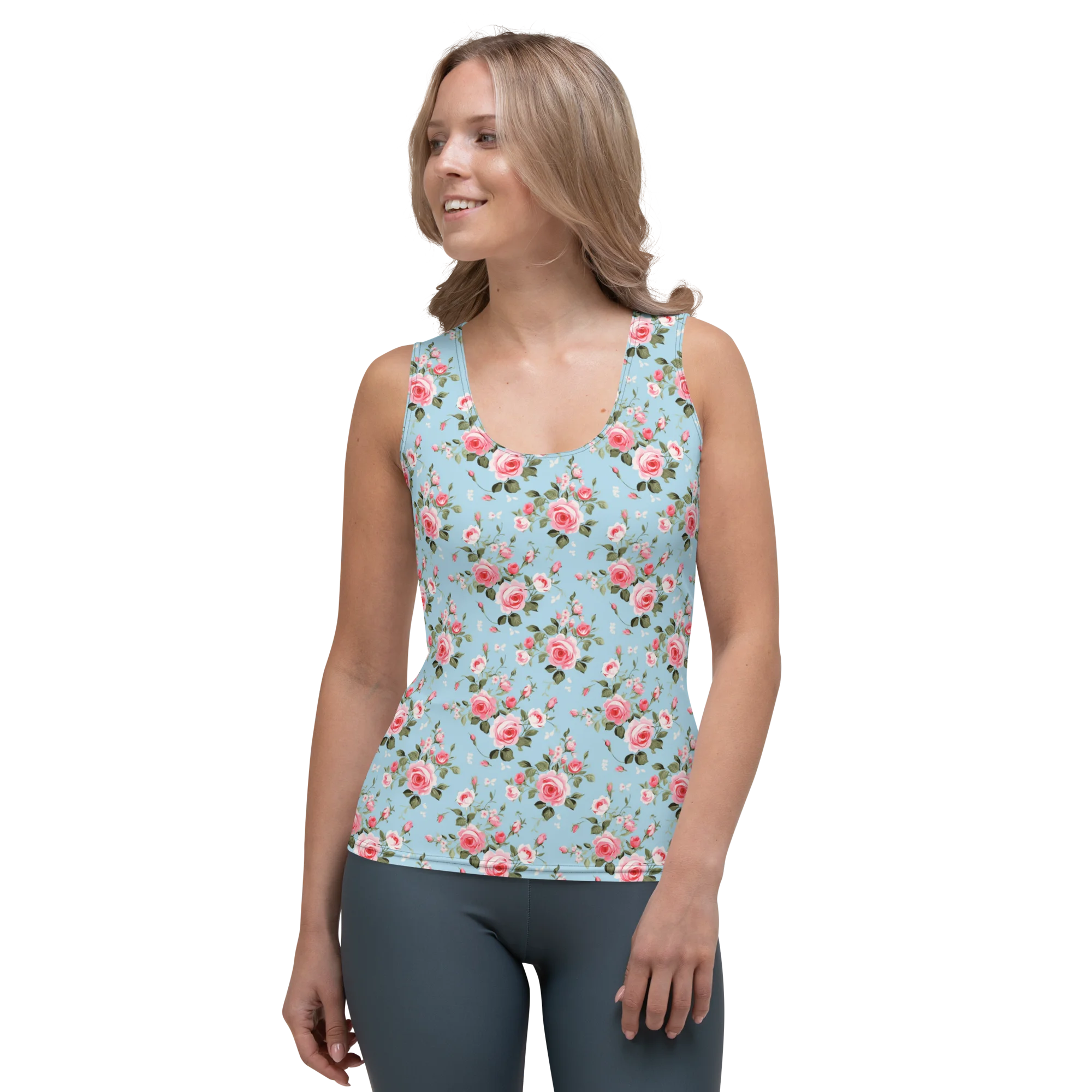 Blossom Rose - Women&#39;s Floral AOP Tank Top | StylzHub