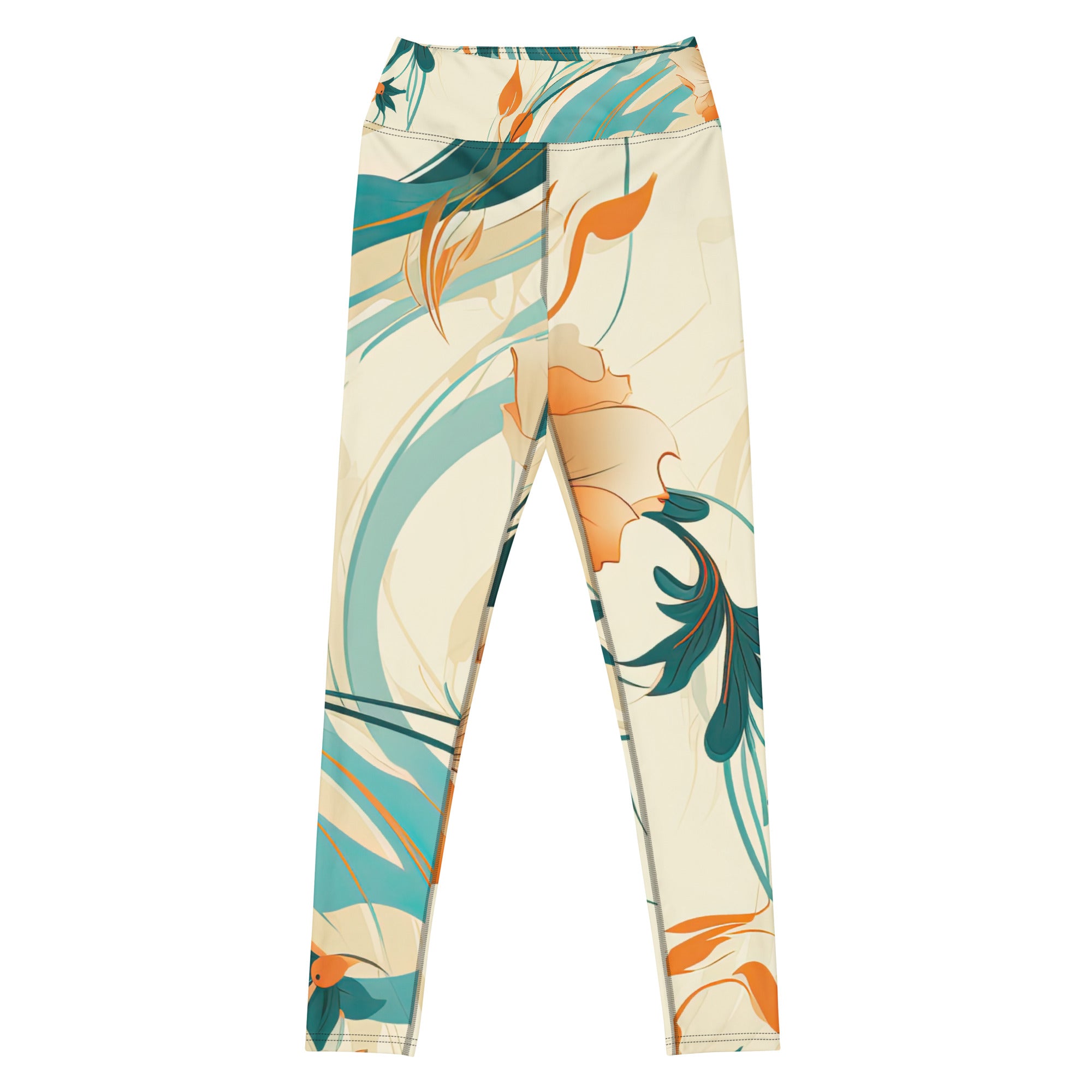 Elegance in Motion - Abstract Floral Yoga Legging