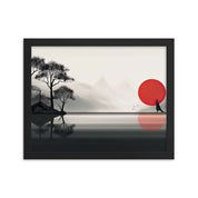 Enhanced Matted Paper Framed Poster of an artistic Sunset