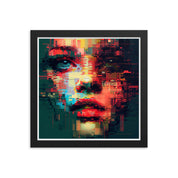 Pixel Face - Framed poster