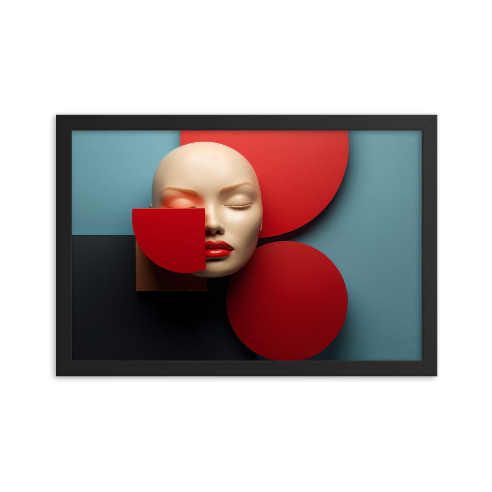 Face Abstract - Conceptual Art Framed poster