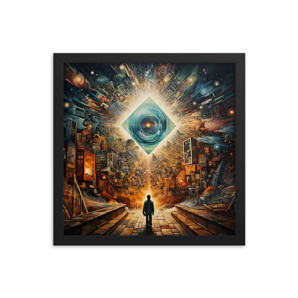 Matted Framed Poster of Perception Art