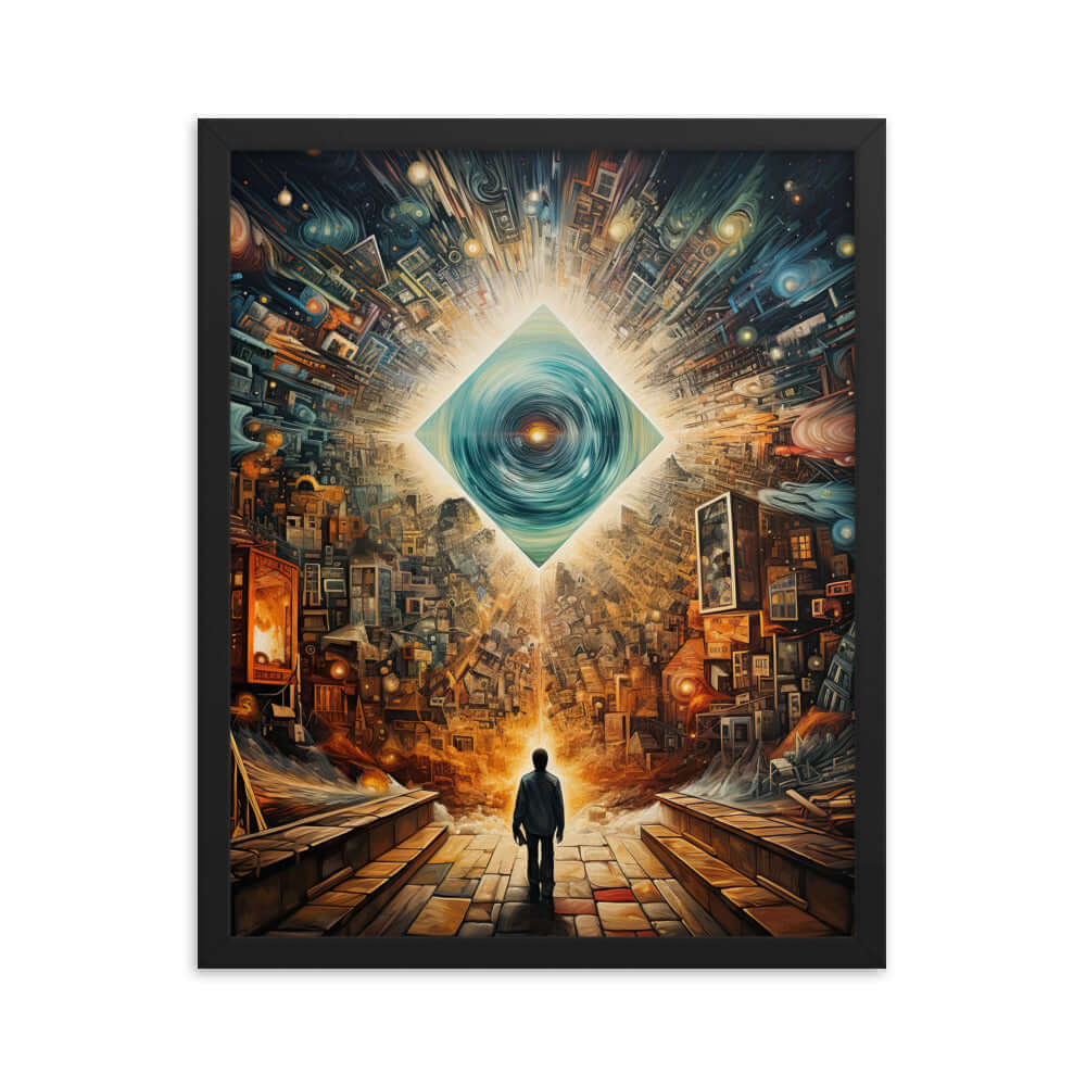 Matted Framed Poster of Perception Art