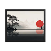 Enhanced Matted Paper Framed Poster of an artistic Sunset