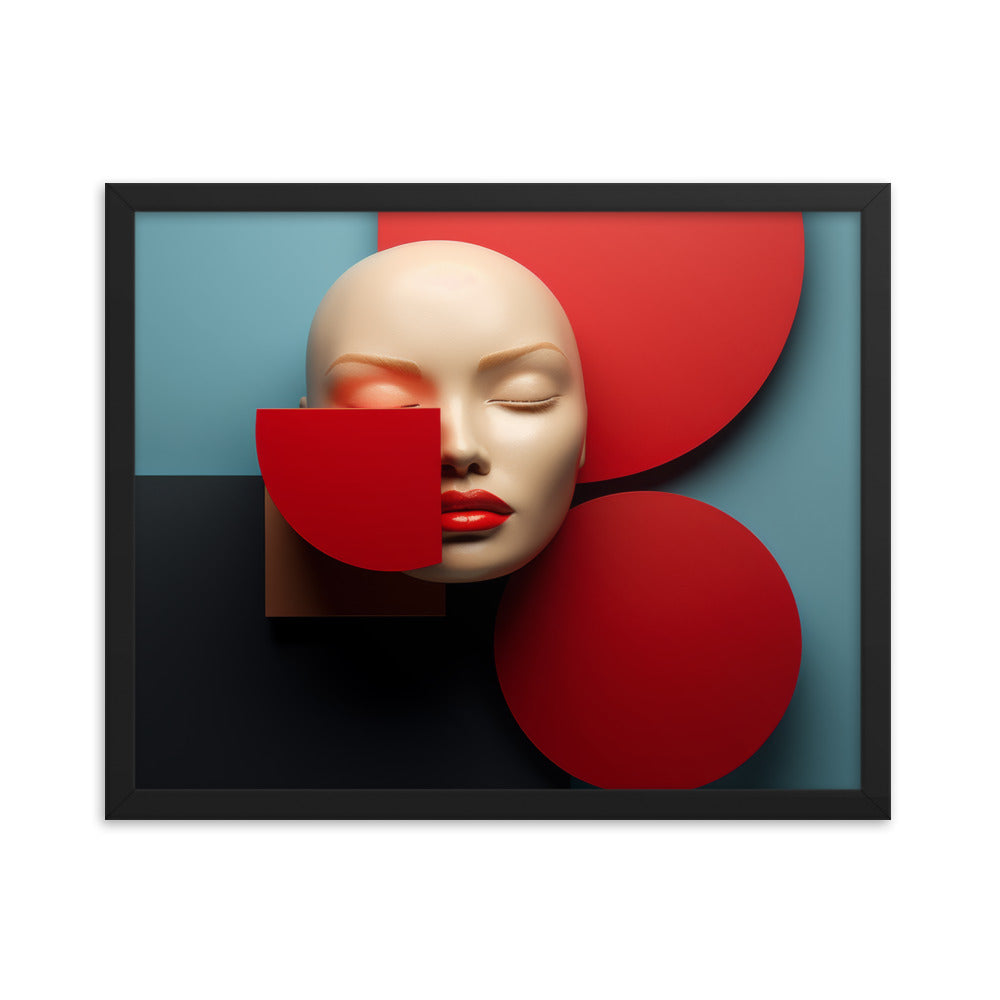 Face Abstract - Conceptual Art Framed poster