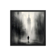 Matted Paper Framed poster of Manhattan street