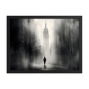 Matted Paper Framed poster of Manhattan street