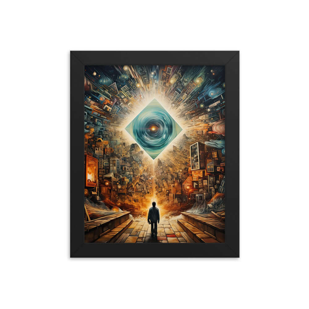 Matted Framed Poster of Perception Art