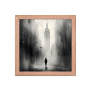 Matted Paper Framed poster of Manhattan street