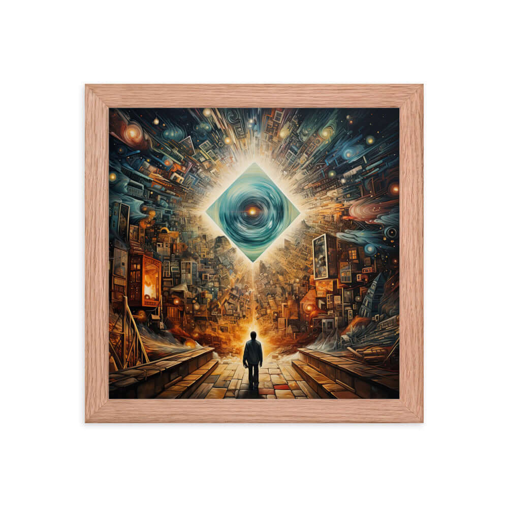 Matted Framed Poster of Perception Art