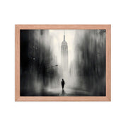 Matted Paper Framed poster of Manhattan street