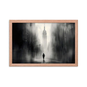 Matted Paper Framed poster of Manhattan street