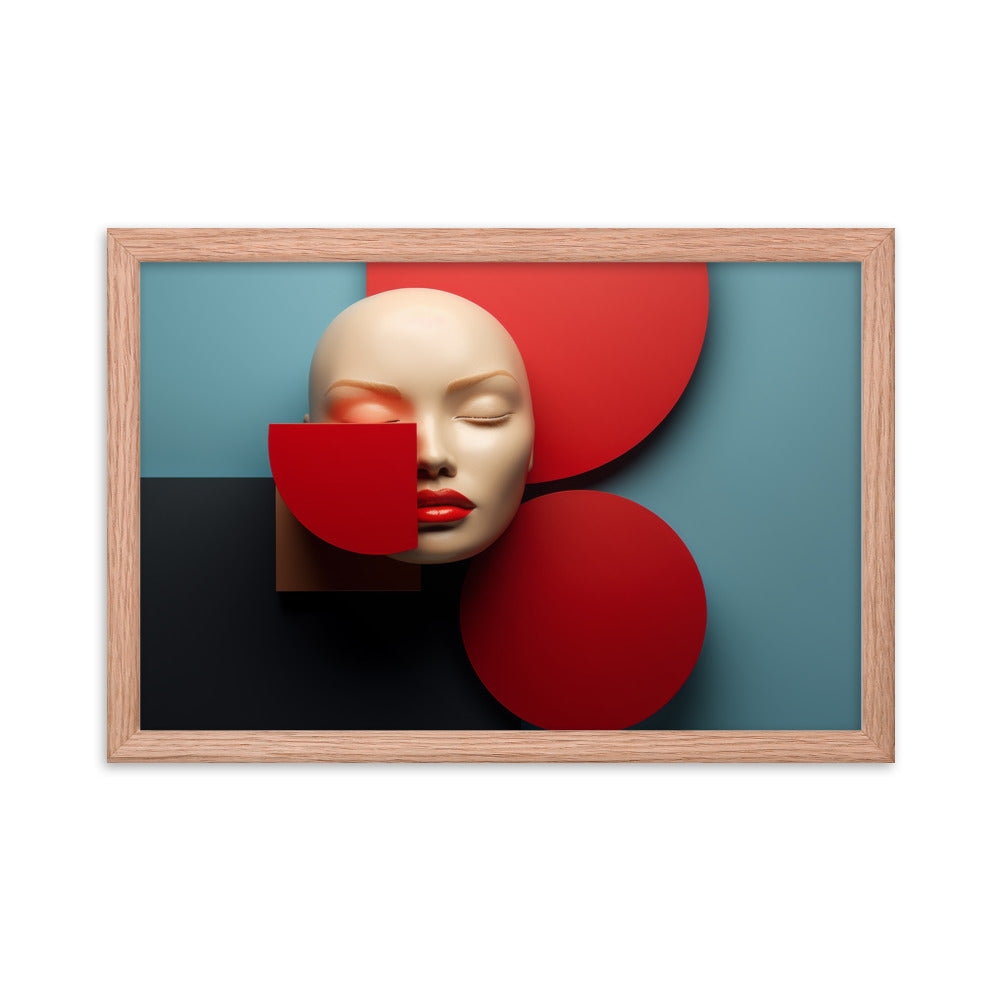 Face Abstract - Conceptual Art Framed poster