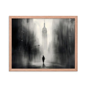 Matted Paper Framed poster of Manhattan street