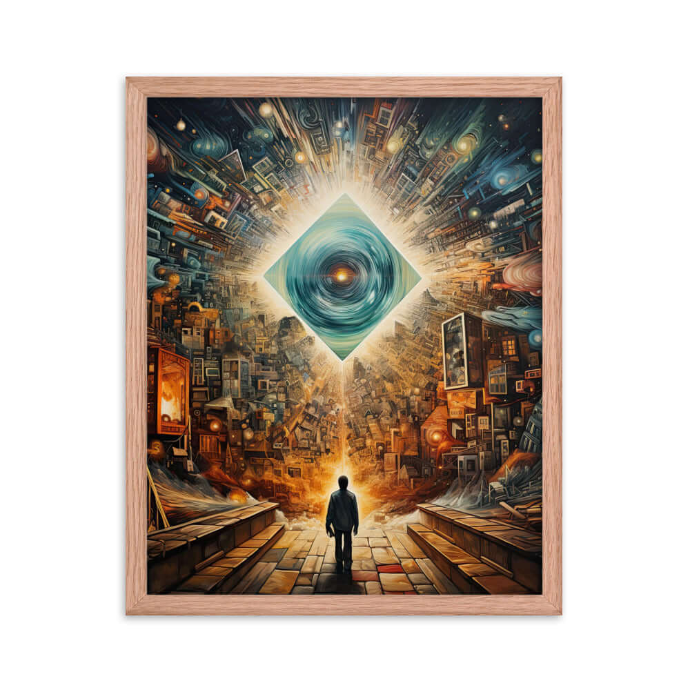 Matted Framed Poster of Perception Art