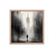 Matted Paper Framed poster of Manhattan street