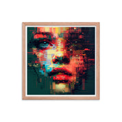 Pixel Face - Framed poster