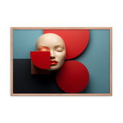 Face Abstract - Conceptual Art Framed poster