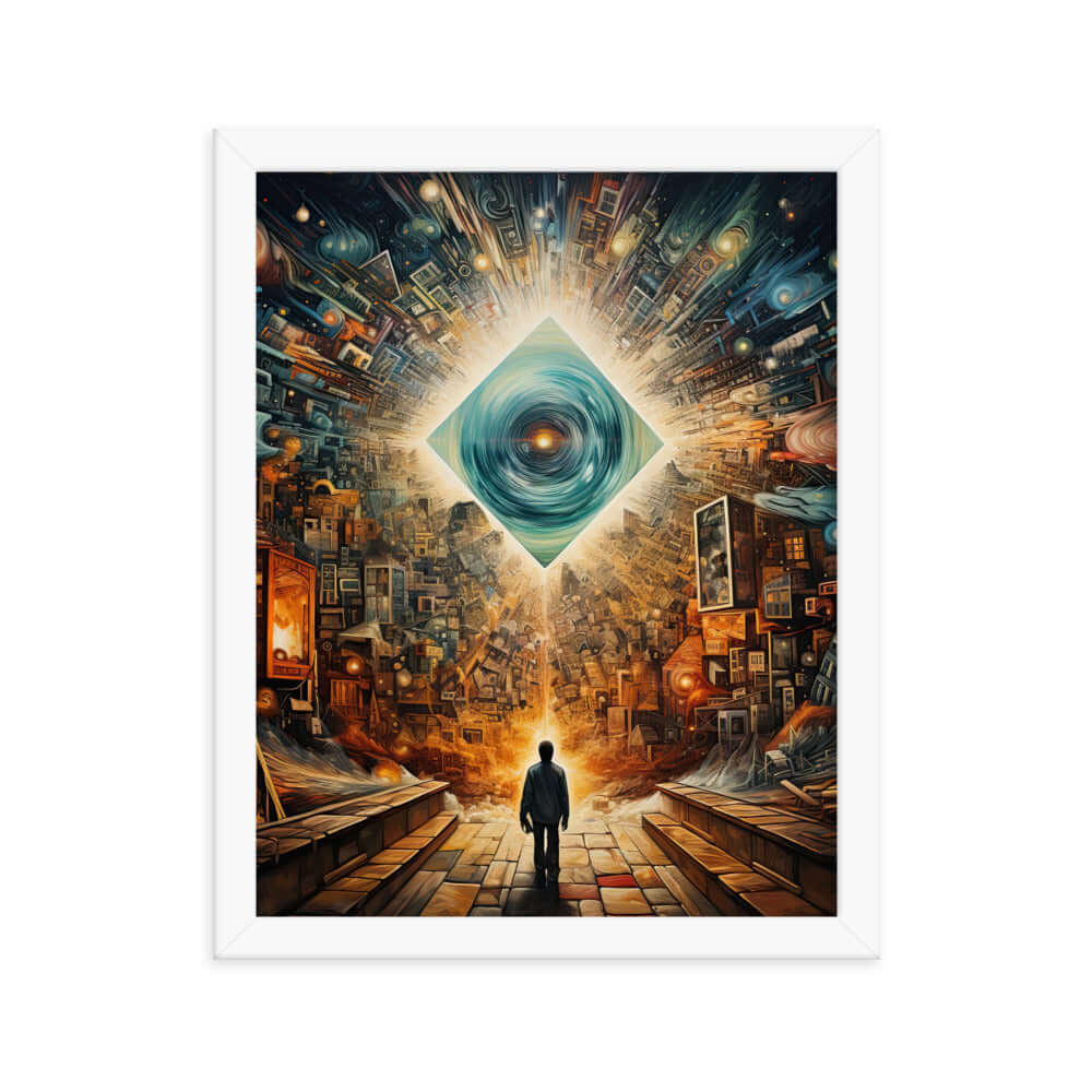 Matted Framed Poster of Perception Art