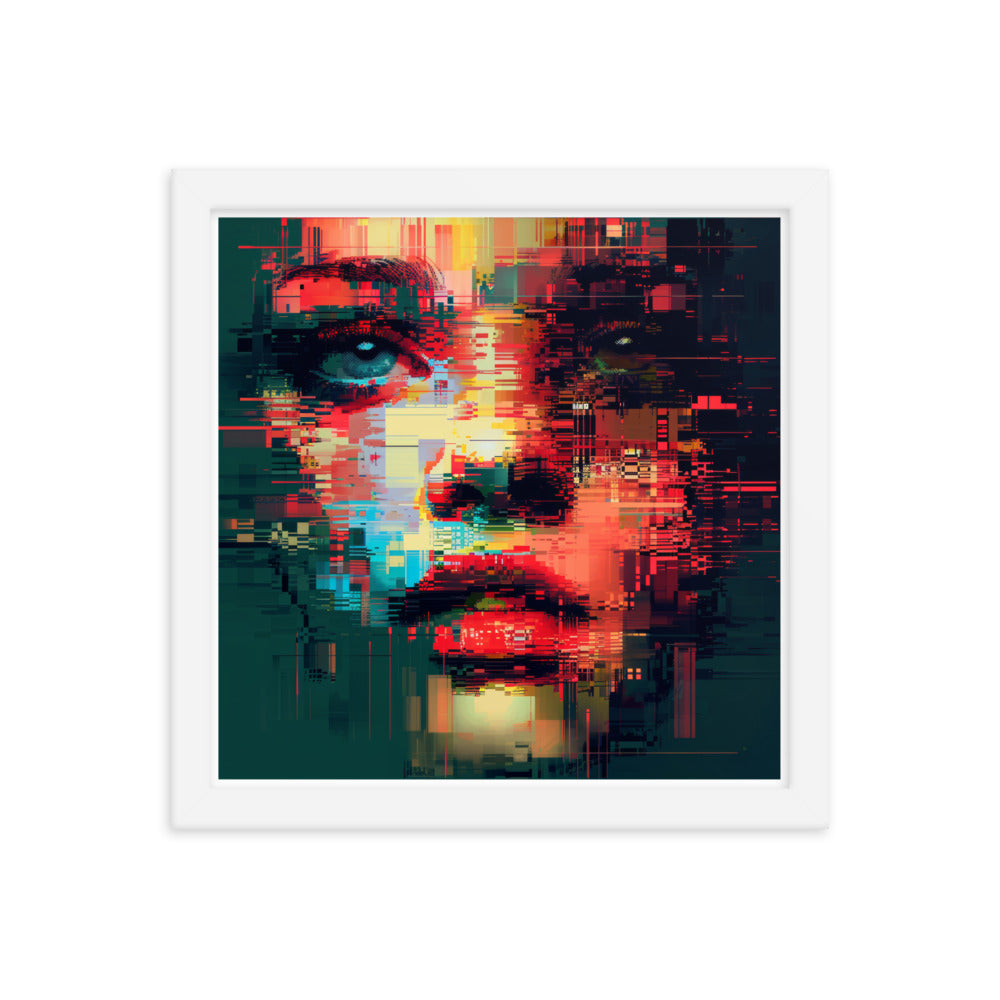 Pixel Face - Framed poster