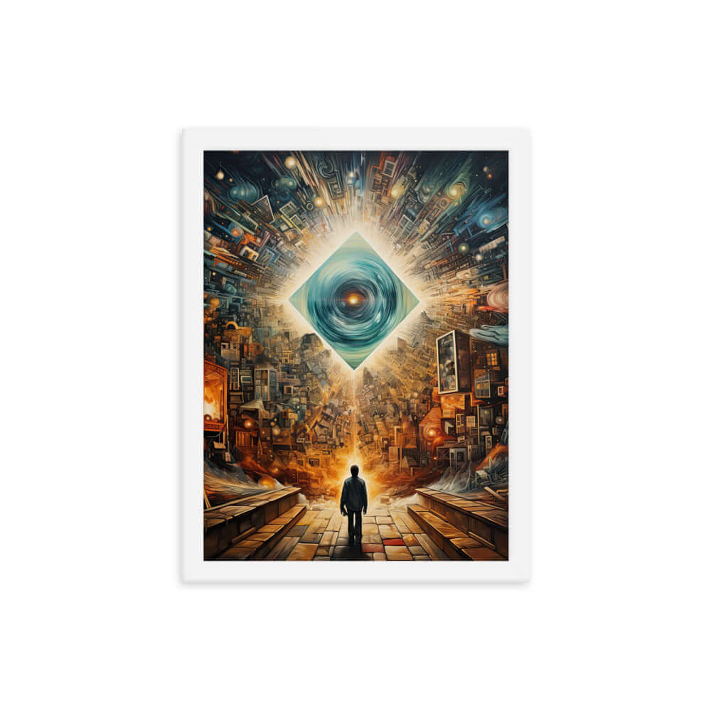 Matted Framed Poster of Perception Art