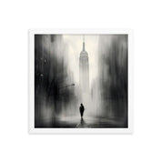 Matted Paper Framed poster of Manhattan street