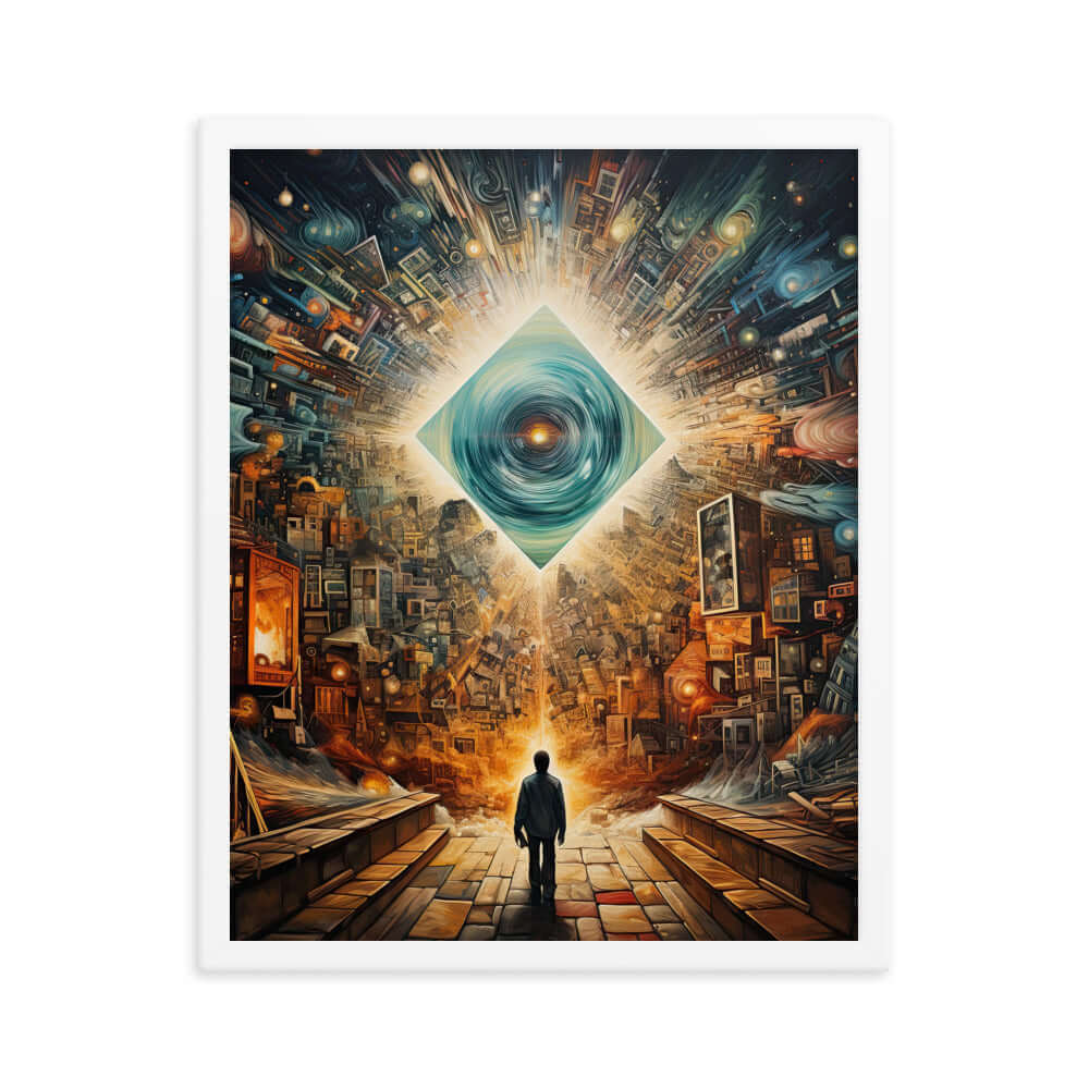 Matted Framed Poster of Perception Art