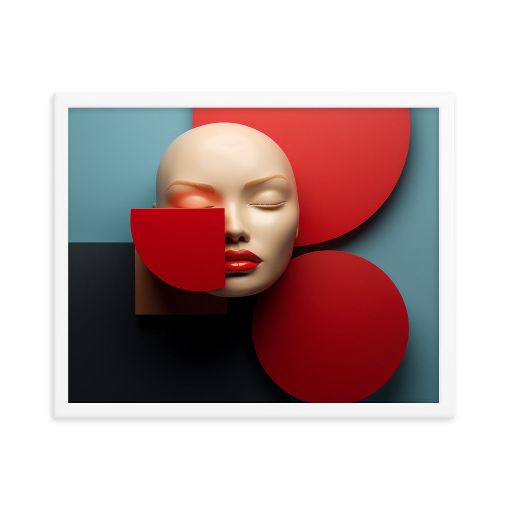 Face Abstract - Conceptual Art Framed poster