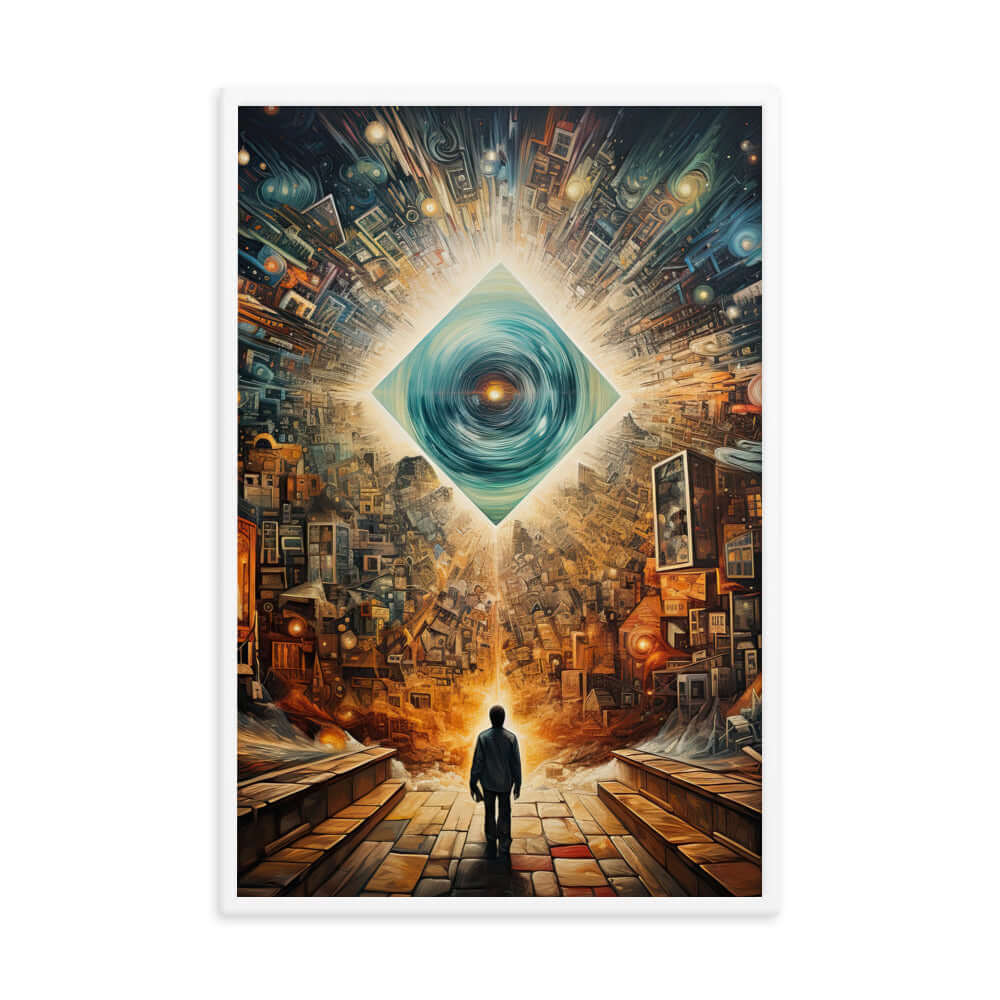 Matted Framed Poster of Perception Art