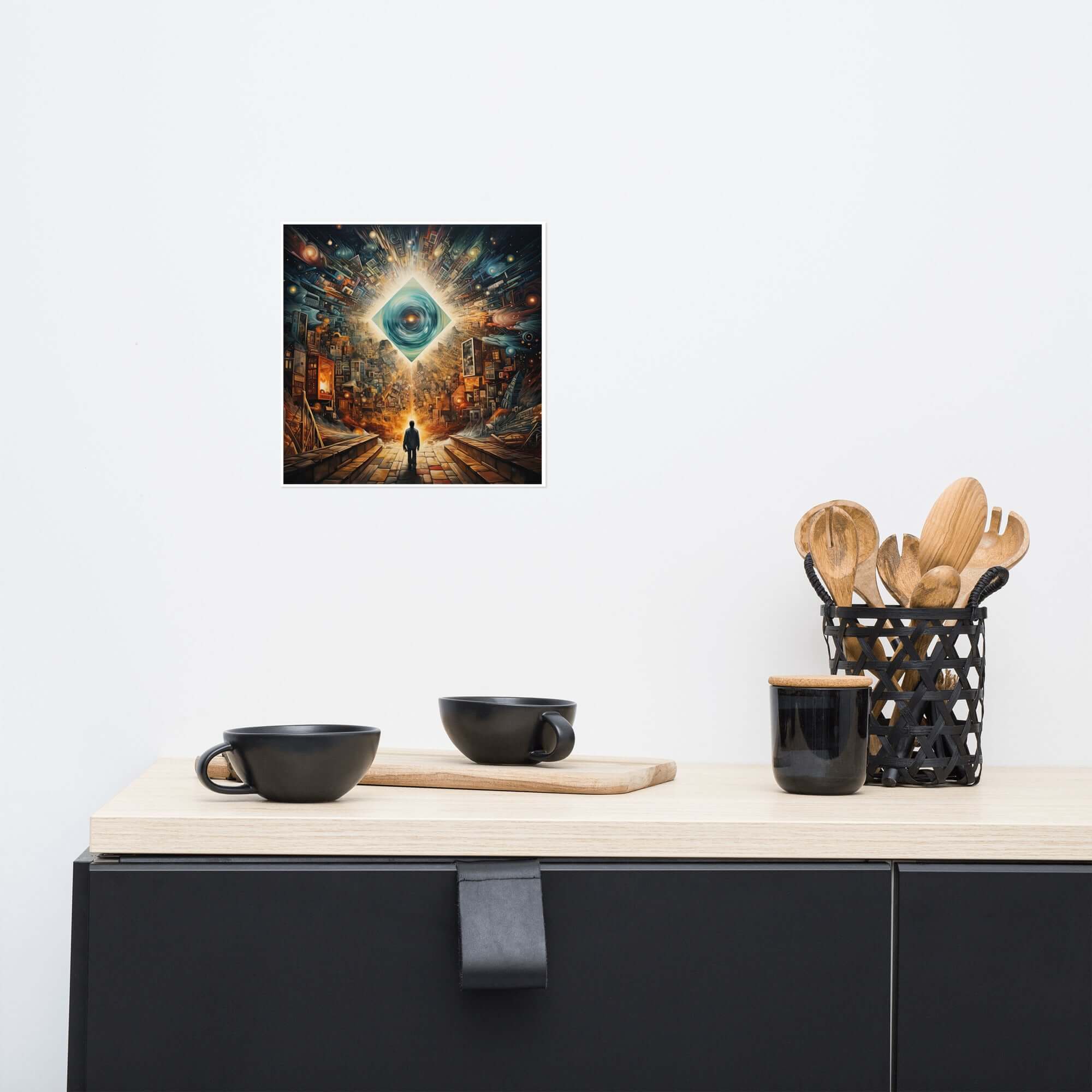 Matted Paper Poster of Perception Art