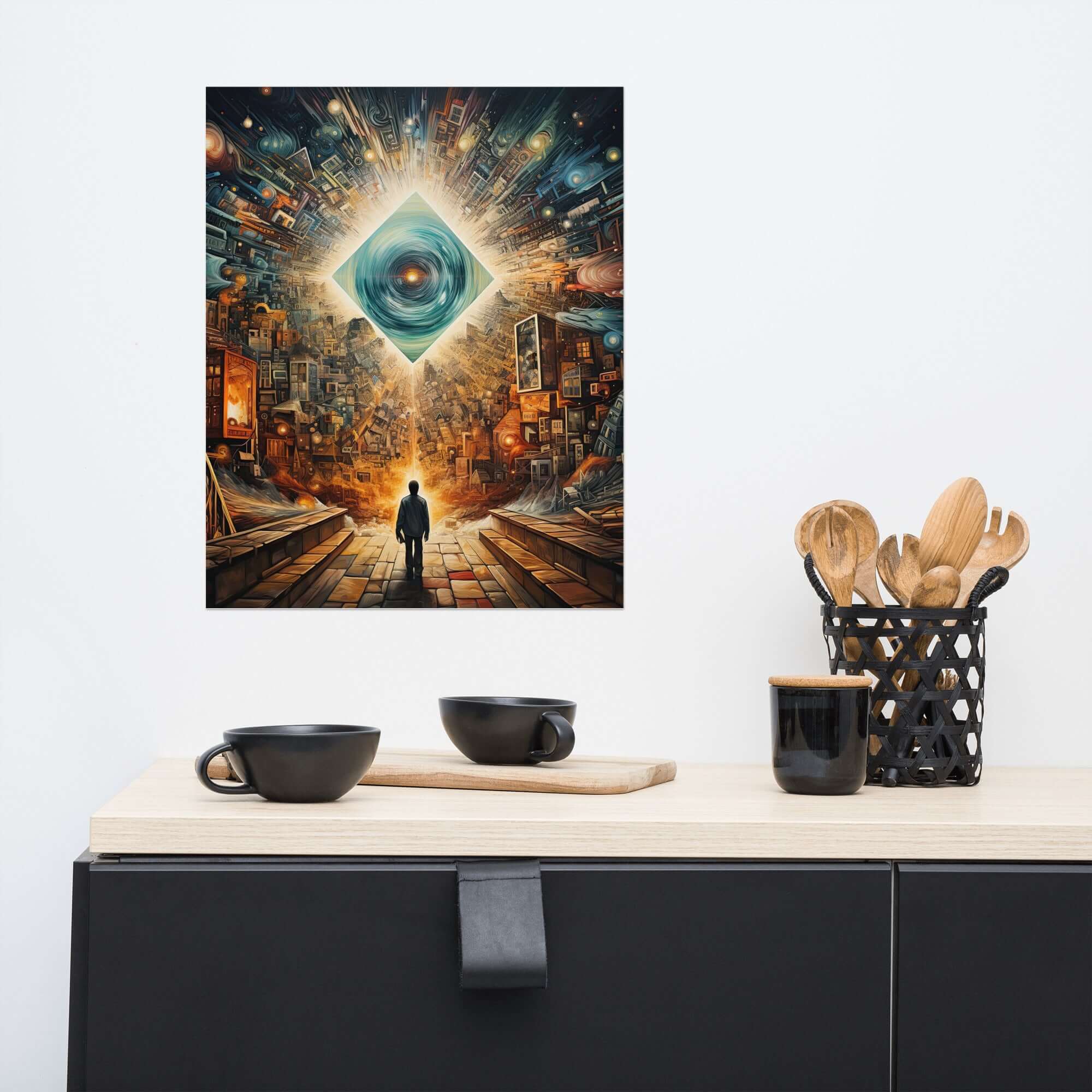 Matted Paper Poster of Perception Art