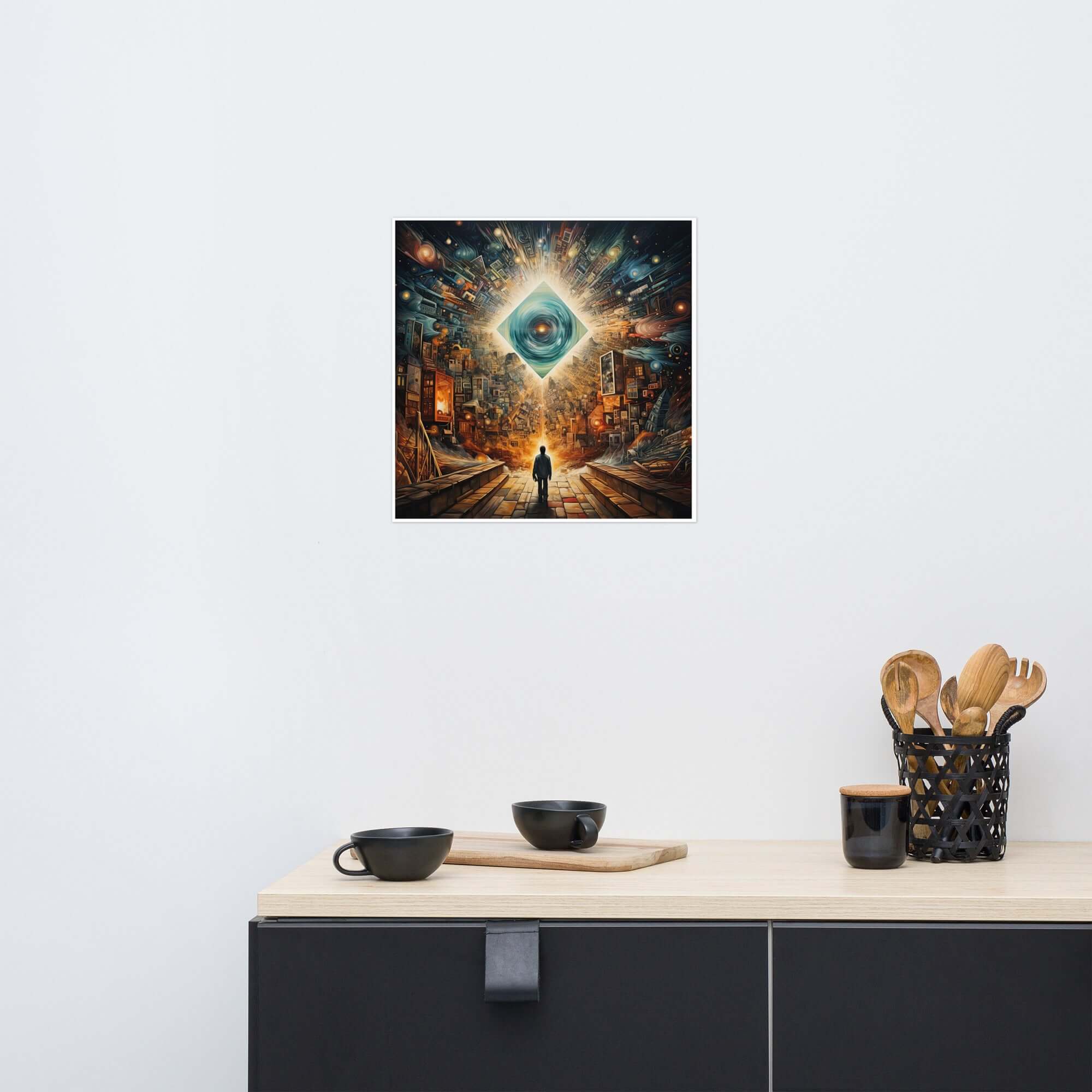 Matted Paper Poster of Perception Art