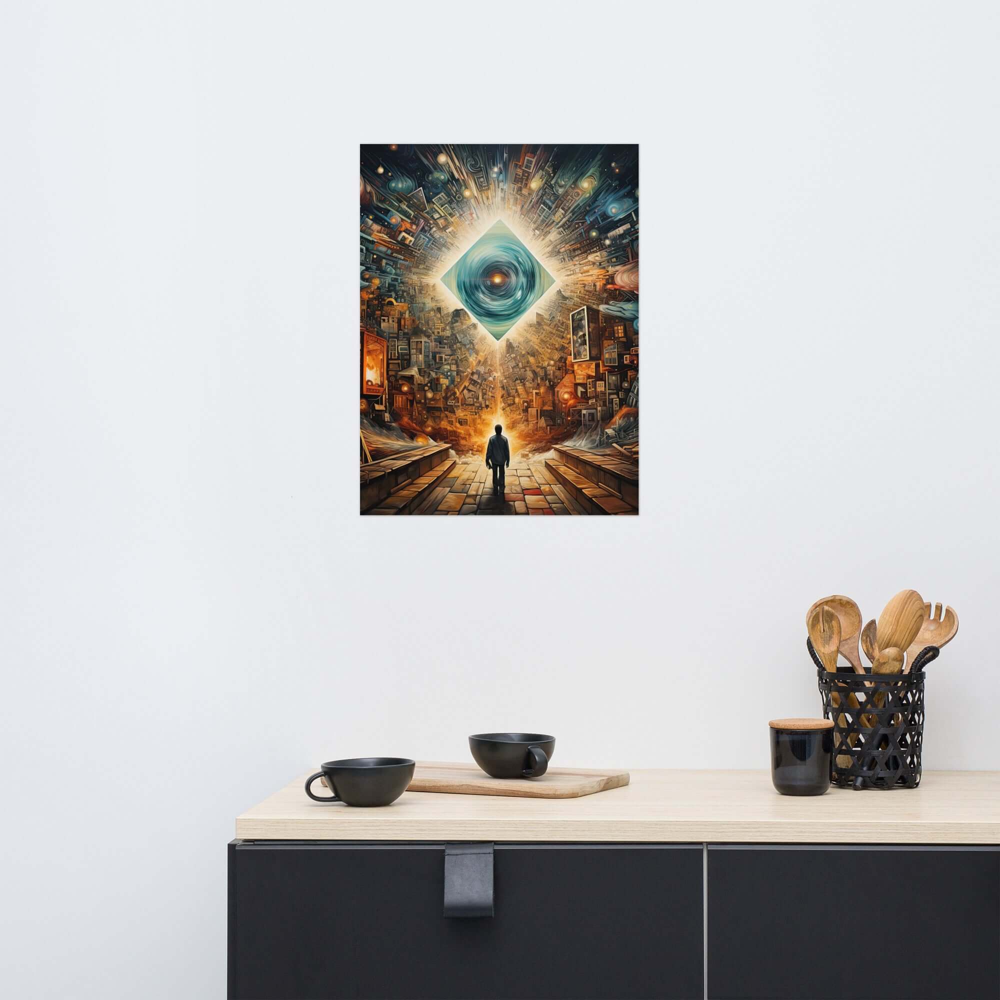 Matted Paper Poster of Perception Art