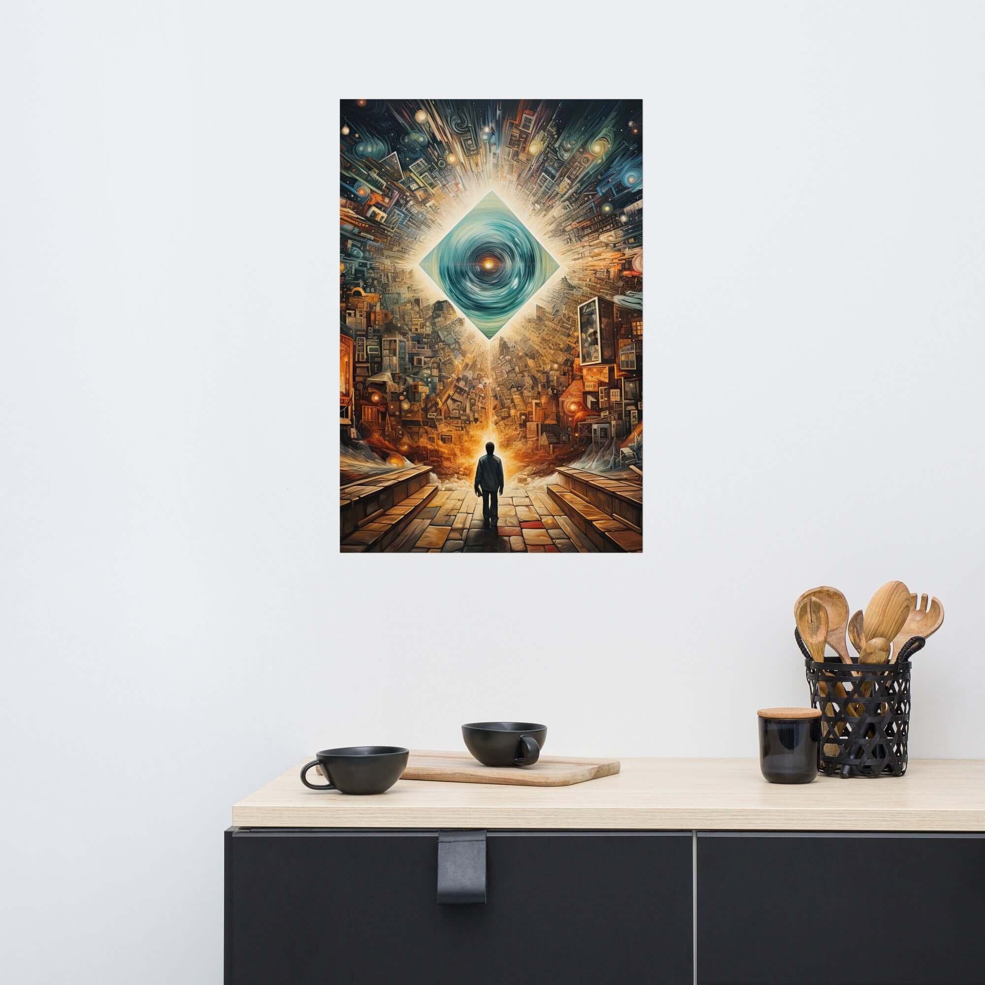 Matted Paper Poster of Perception Art