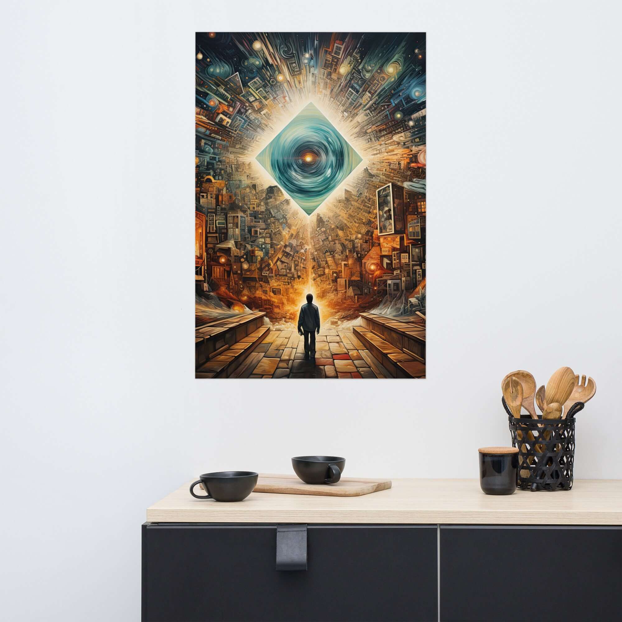 Matted Paper Poster of Perception Art