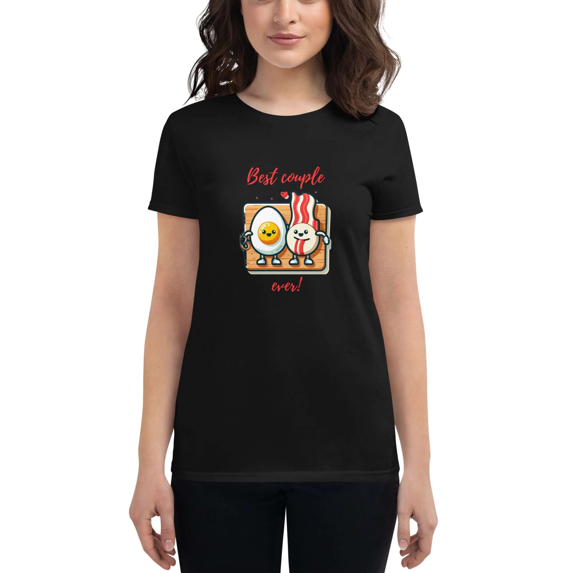 Women's short sleeve t-shirt with a delightful food print