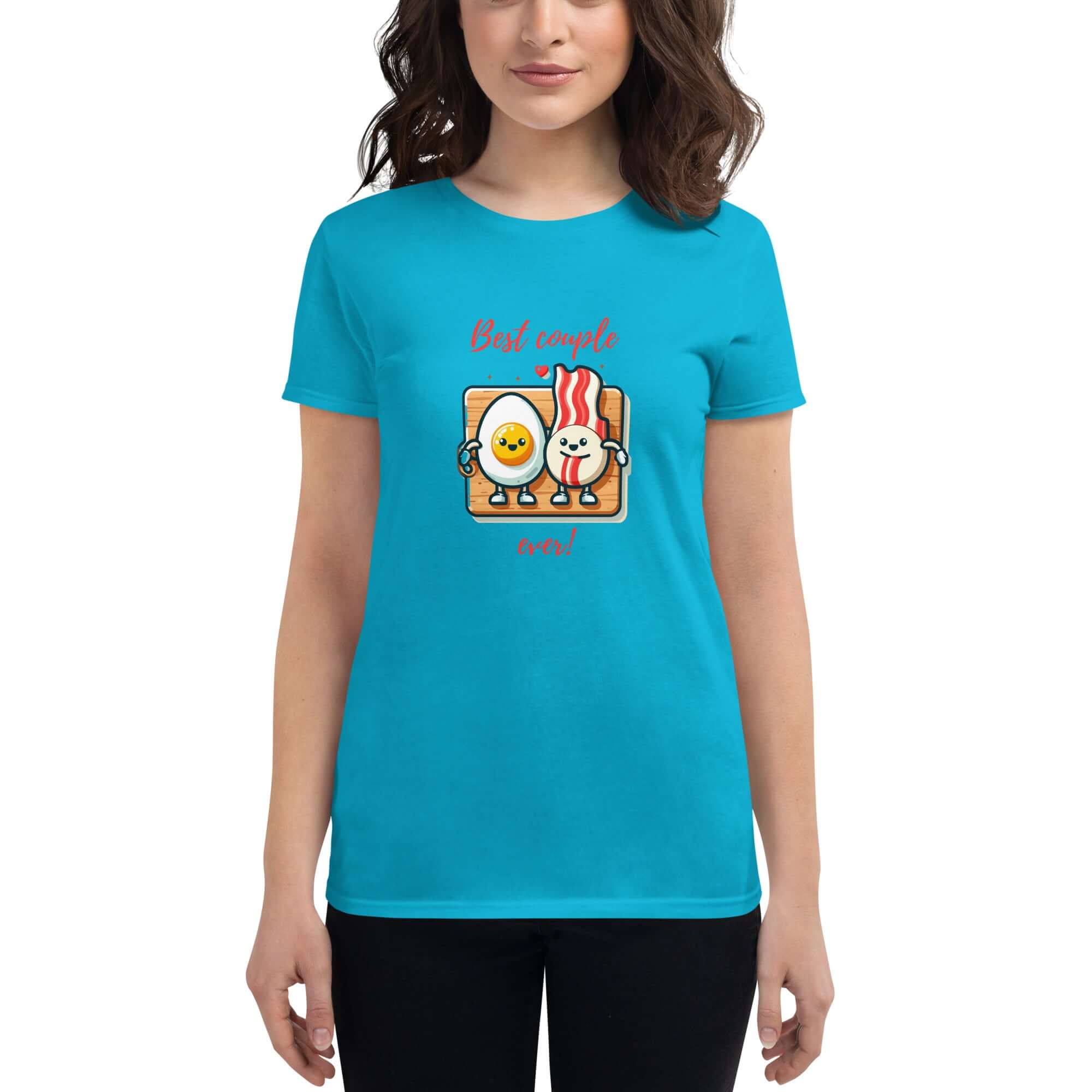 Women's short sleeve t-shirt with a delightful food print